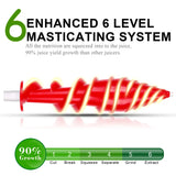 Exprimidor manual de prensado en frío Geedel, con manivela, de baja velocidad para maximizar los nutrientes, sin electricidad, sin BPA, fácil de limpiar.