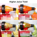 Exprimidor manual de prensado en frío Geedel, con manivela, de baja velocidad para maximizar los nutrientes, sin electricidad, sin BPA, fácil de limpiar.