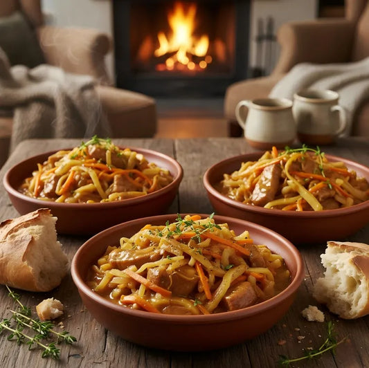 English Winter Root Vegetable Shredded Stew