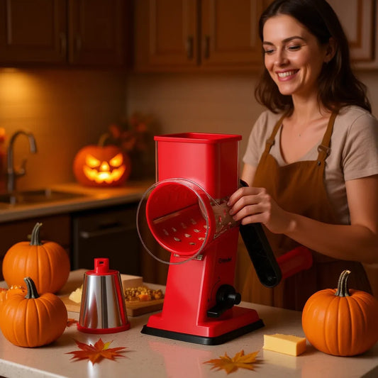 🕸️ Spooktacular Halloween Cooking Made Easy with the Upgraded Geedel Rotary Cheese Grater