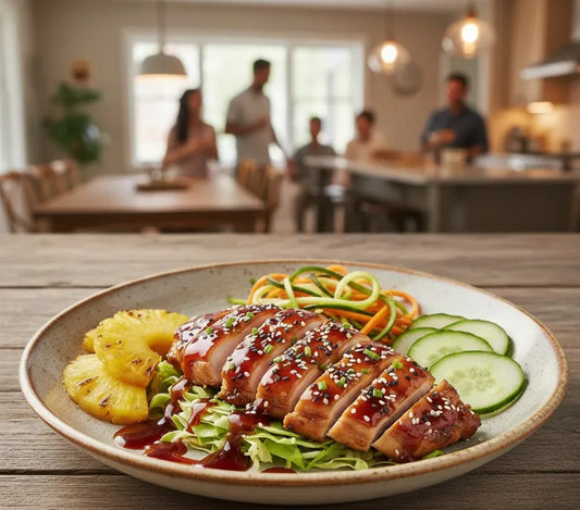 Hawaiian-Style Teriyaki Chicken Leg Rice Bowl