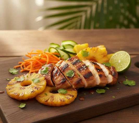 Grilled Pineapple Chicken Hawaiian Bowl