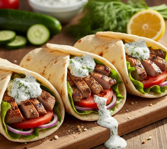 Greek-Style Lamb Pita Wraps
