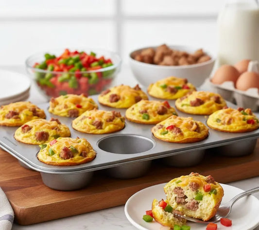 American Breakfast Sausage Vegetable Egg Cups