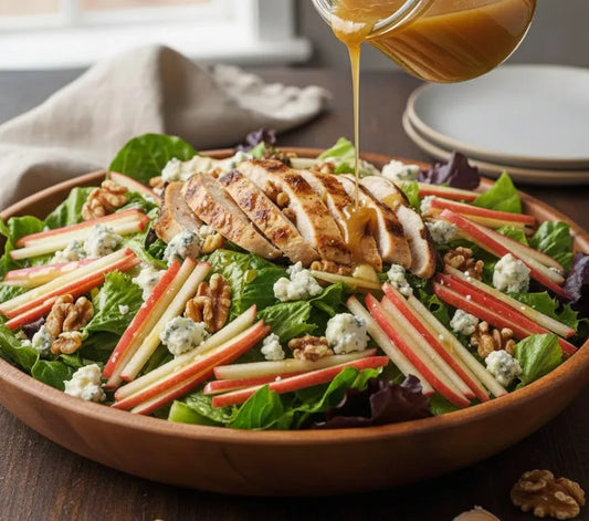 Apple Walnut Salad with Maple Mustard Dressing
