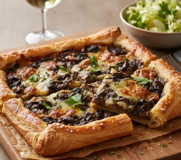 Herbed Mushroom Puff Pastry Tart