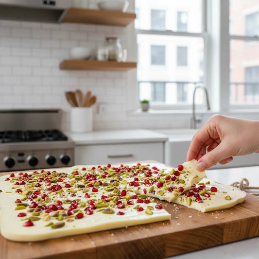 Pomegranate Pistachio Bark: Jewel-Toned Holiday Magic