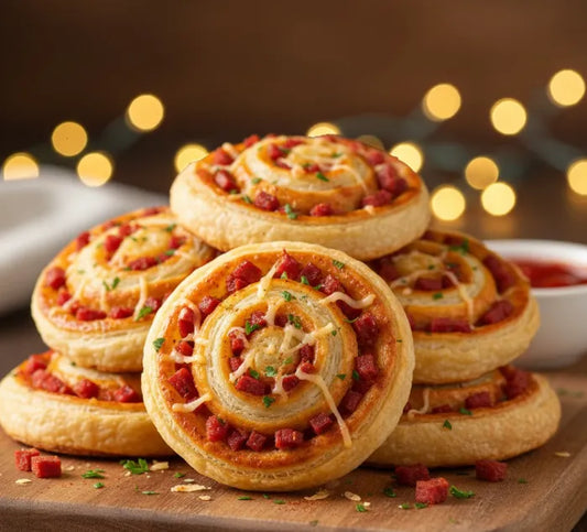 Manchego & Chorizo Puff Pastry Pinwheels – Crispy, Cheesy, Addictive