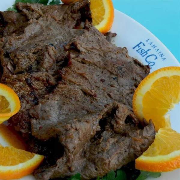 Steak de paleron à l'orange sanguine grillé 