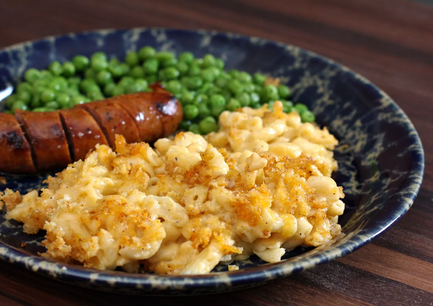 Macarrones con queso cheddar ahumado