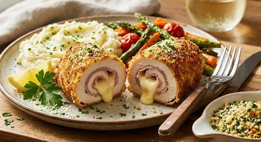 Cheese & Ham Stuffed Chicken Rolls