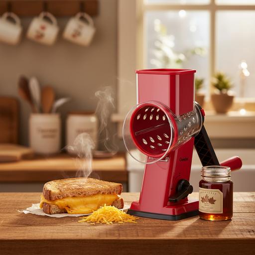 Maple Cheddar Melt Sandwich: The Ultimate Cozy Winter Recipe with Geedel Rotary Cheese Grater
