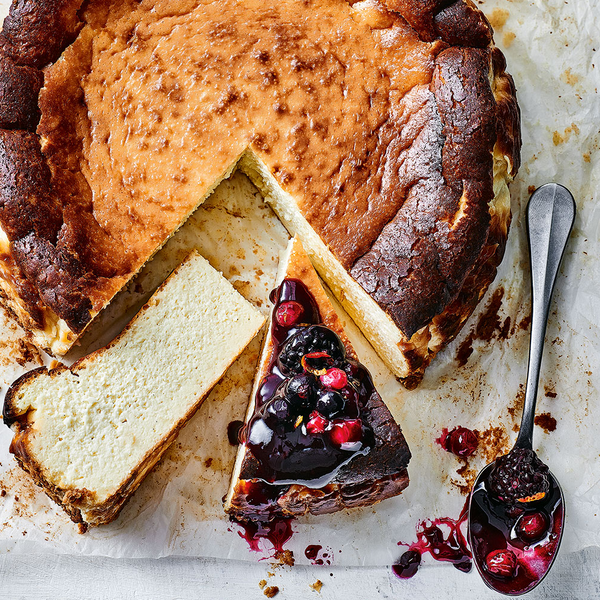 Tarta de queso vasca "quemada"