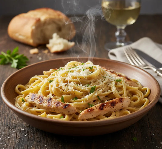 Creamy Chicken Alfredo Pasta 🧀🍝