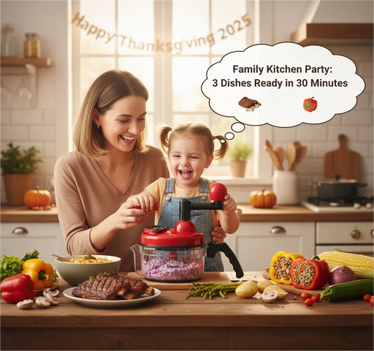 🦃The Warmest Thanksgiving Gift: Geedel Manual Food Chopper – 'Churn' Out a Holiday Feast with Your Family!