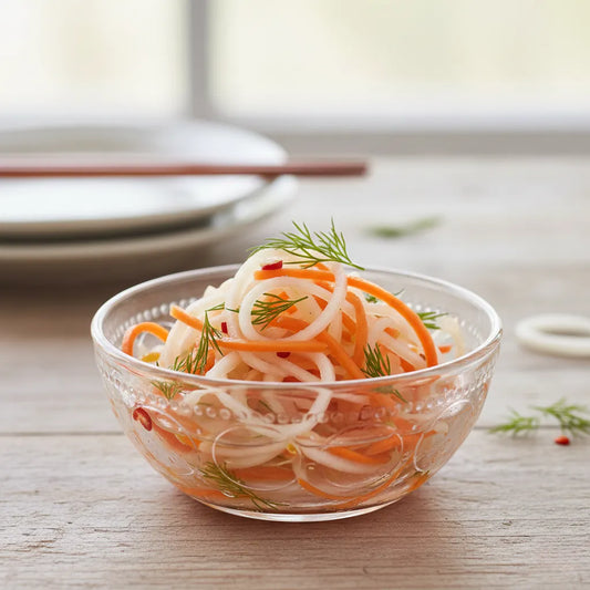 Tangy Shaved Daikon & Carrot Pickle: Bright, Crunchy, Asian-Inspired Magic