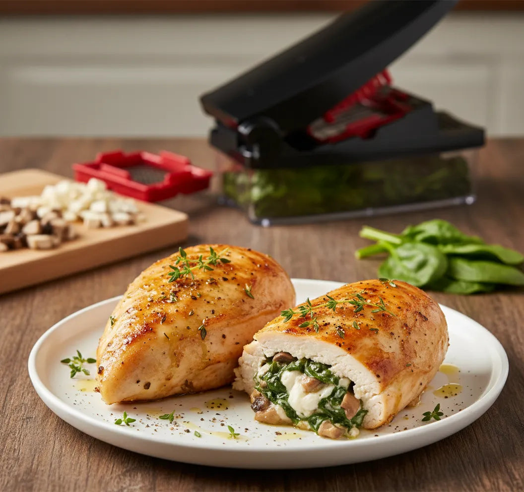 Spinach and Cheese Stuffed Chicken Breast
