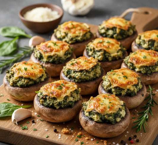Spinach Stuffed Mushrooms: A Wholesome and Flavorful Treat