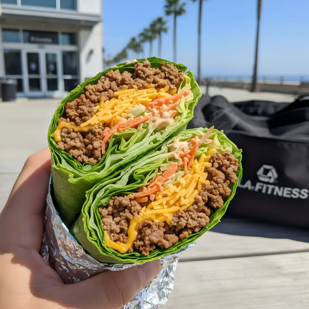 American "Cheesy Beef Lettuce Wrap