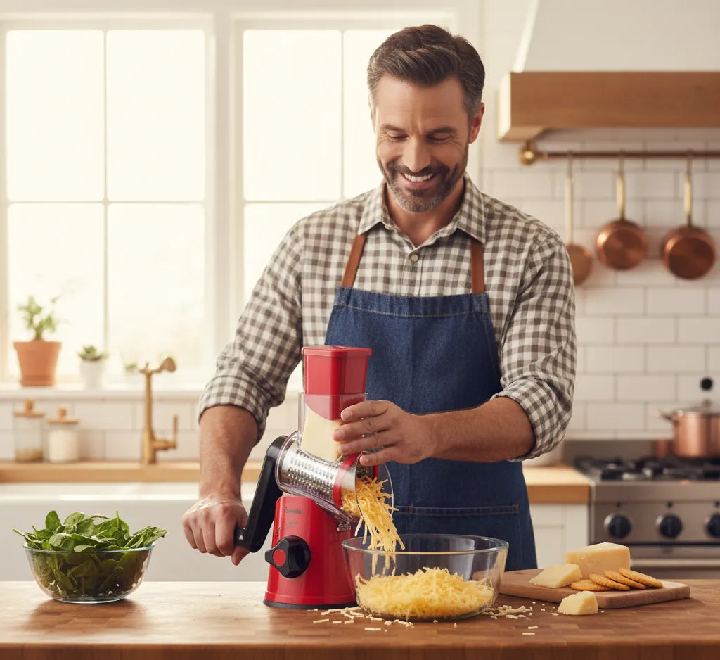 Low-Sodium Cheese Made Easy: Geedel’s Effortless Grating for Healthier Meals