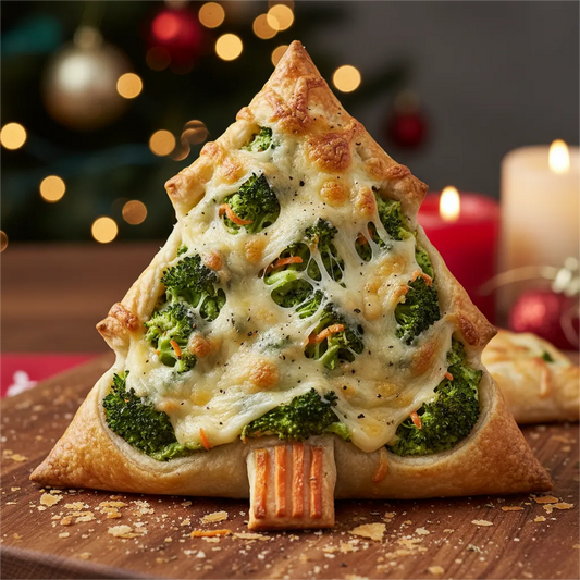 Christmas Tree Broccoli & Cheese Tart