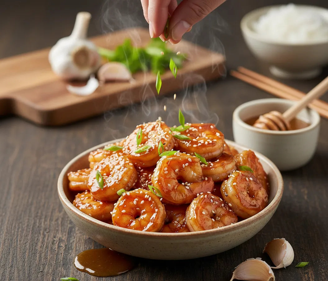 Sticky Honey Garlic Shrimp That Disappears in Seconds