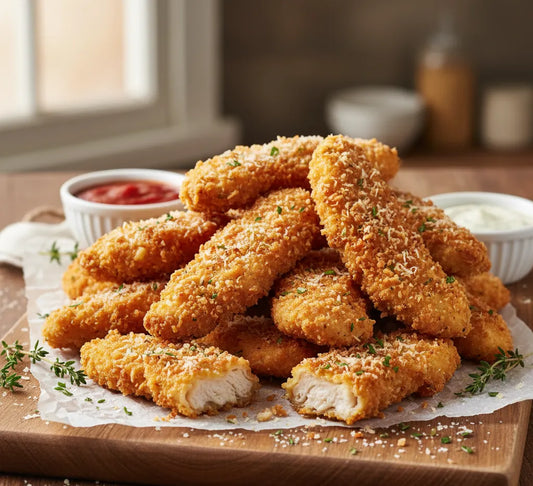 Crispy Parmesan Chicken Tenders: Golden, Juicy, Kid-Approved Perfection