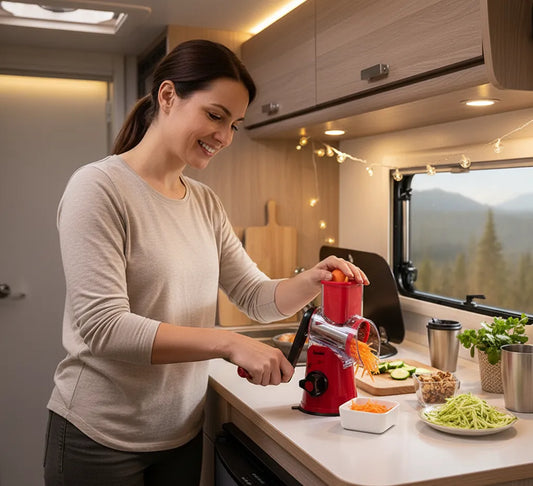 RV Cooking Simplified: One Tool to Slice, Shred, and Snack Anywhere