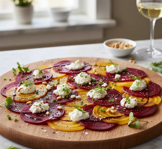 Beet Carpaccio with Goat Cheese: A Stunning Ruby-Red Showstopper
