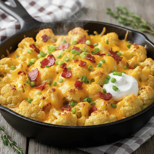 Loaded Cauliflower Bake: Cheesy, Crispy Comfort in Every Bite