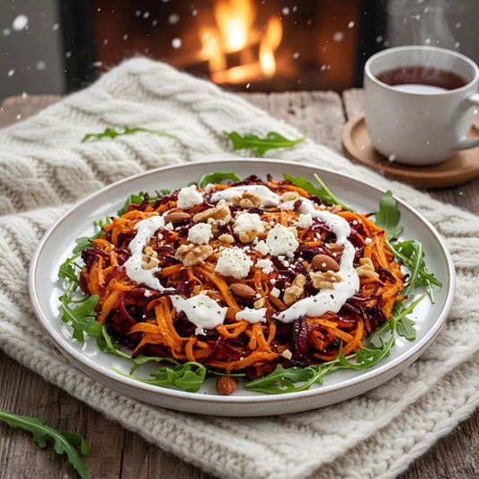 Nordic Sweet Potato &amp; Beetroot Shredded Bake
