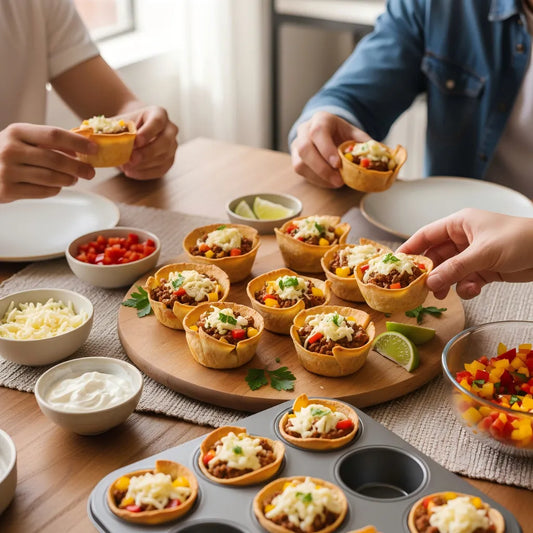 Mexican Cheese &amp; Bell Pepper Taco Cups