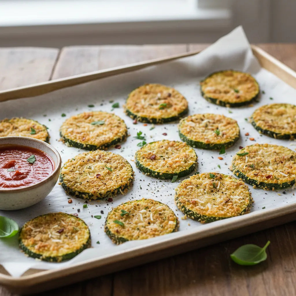Baked Zucchini Parmesan Chips: Crispy &amp; Delicious!
