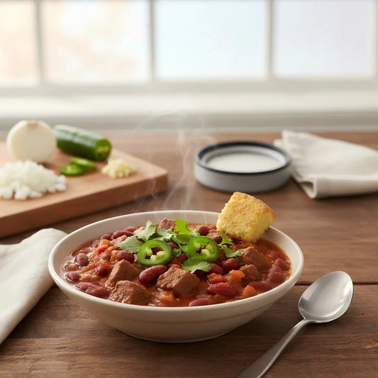 Spicy Texas Beef &amp; Bean Chili