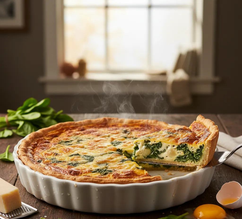 Cheesy Spinach Quiche