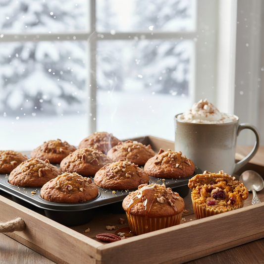 American Pecan Cranberry Sweet Potato Muffins