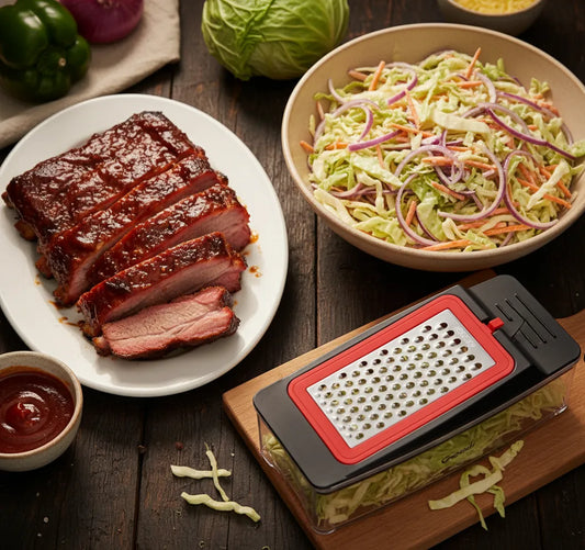 Kansas City-Style BBQ Pork Ribs with Coleslaw