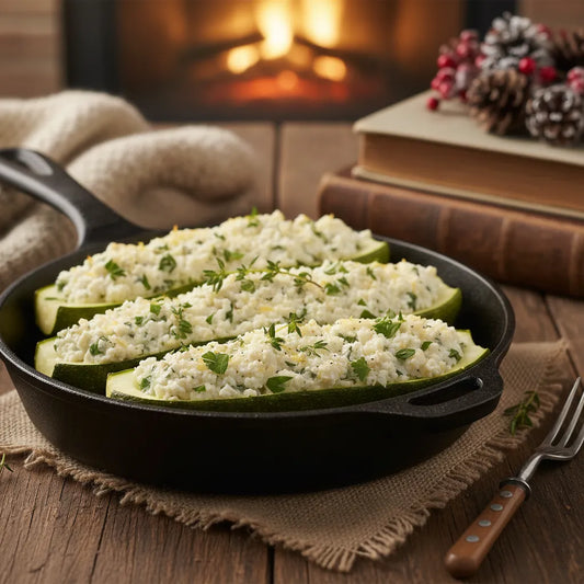 Ricotta & Herb Stuffed Zucchini Boats