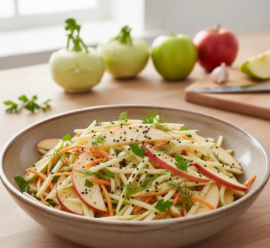 Kohlrabi &amp; Apple Slaw: Crisp, Sweet, Insanely Refreshing