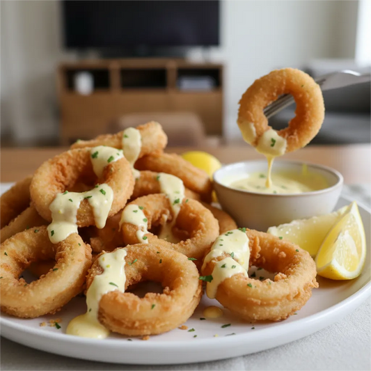 🍟Italian Fried Calamari Rings with Lemon Sauce