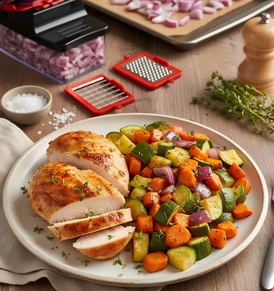 Pan-Seared Chicken with Roasted Veggies