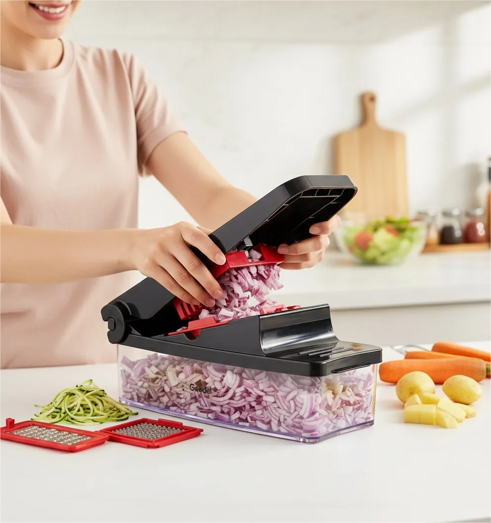 Ditch the Chopping Board! The Geedel 4-in-1 Vegetable Chopper is Your Kitchen's New MVP