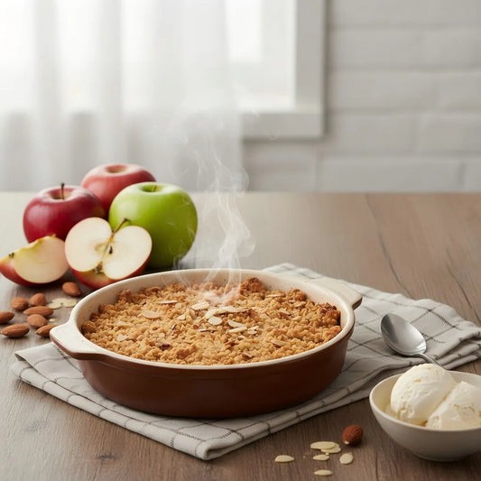 Deep-Dish Caramel Apple & Almond Crumble