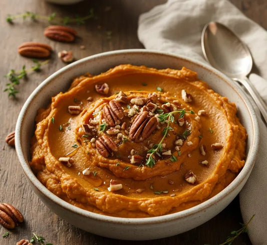Maple Pecan Sweet Potato Mash