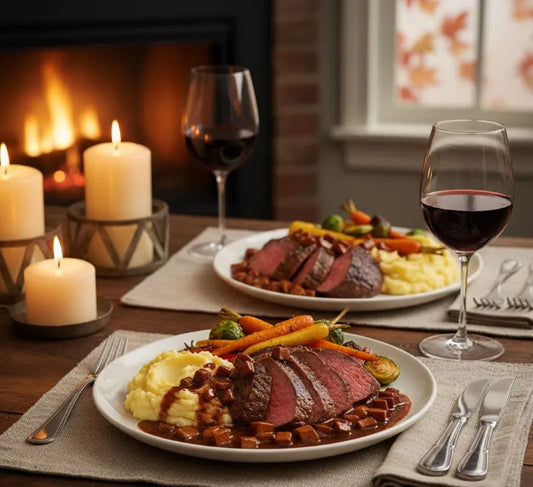 Pan-Seared Beef Tenderloin with Red Wine Mushroom Sauce