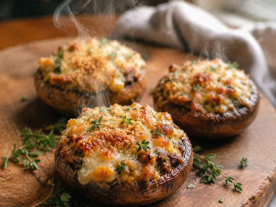 Citrus Herb Quinoa Stuffed Mushrooms (30-Minute Vegetarian Appetizer)