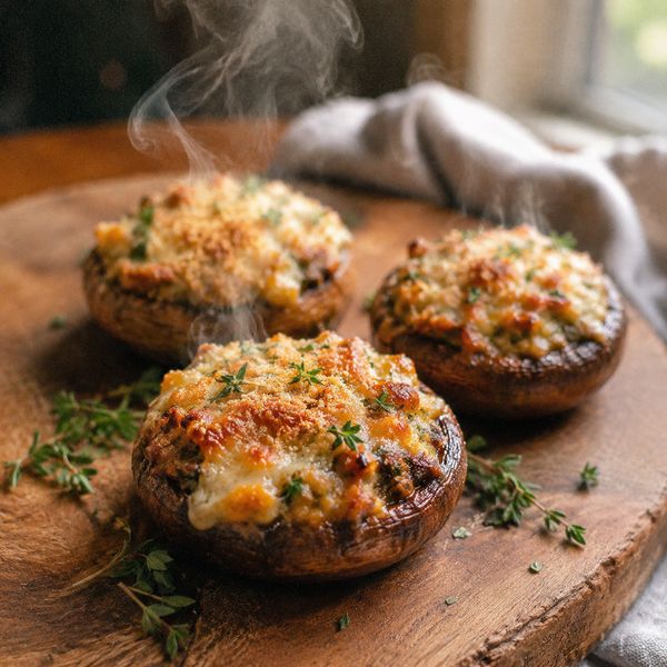 Citrus Herb Quinoa Stuffed Mushrooms (30-Minute Vegetarian Appetizer)