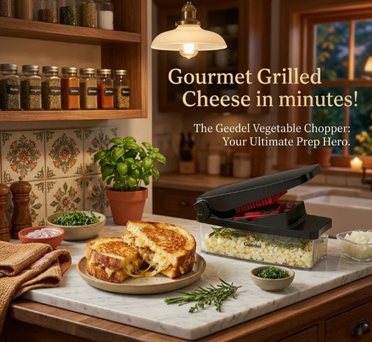 Make Gourmet Grilled Cheese Easy with Geedel Vegetable Chopper！
