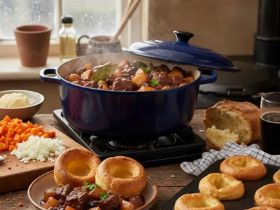 Beef and Stout Stew with Yorkshire Puddings