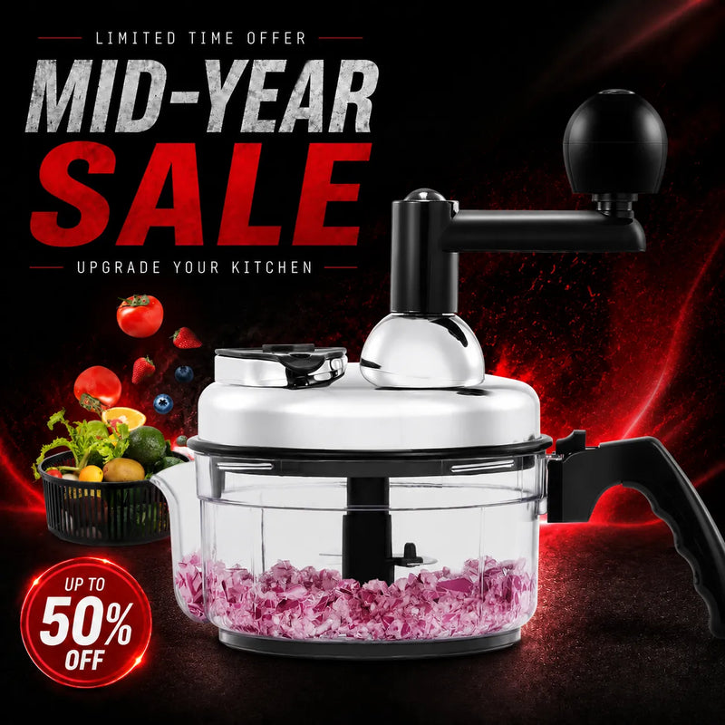 2026 Geedel Manual Vegetable Chopper,Multi-Functional Rotary Dicer,Quickly Chop Onions,Nuts,and Meat,Easy to Clean,Household Salad Maker,Perfect for Gifts